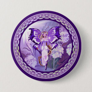 Badge Rond 7,6 Cm Bouton Purple Sun Fairy