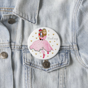 Badge Rond 7,6 Cm Bouton rond Noir Casse-Cheveux Lt Brwn