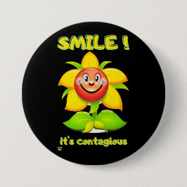 Badge Rond 7,6 Cm Bouton rond "SMILE"
