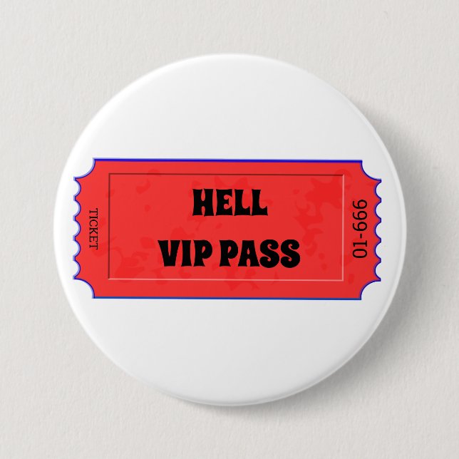Badge Rond 7,6 Cm Bouton rouge à l'enfer (Devant)