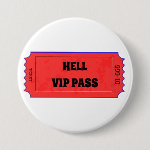 Badge Rond 7,6 Cm Bouton rouge à l'enfer