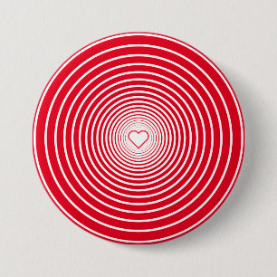 Badge Rond 7,6 Cm Bouton rouge avec amour du coeur - Choisissez vos