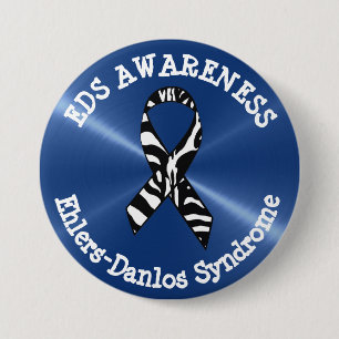 Badge Rond 7,6 Cm Bouton ruban de sensibilisation EDS