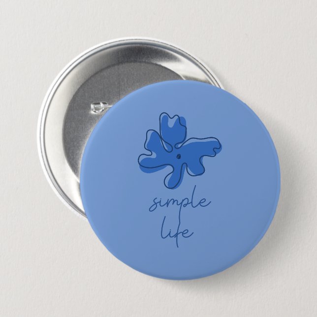 Badge Rond 7,6 Cm Bouton Simple Vie Minimalisme (Devant & derrière)