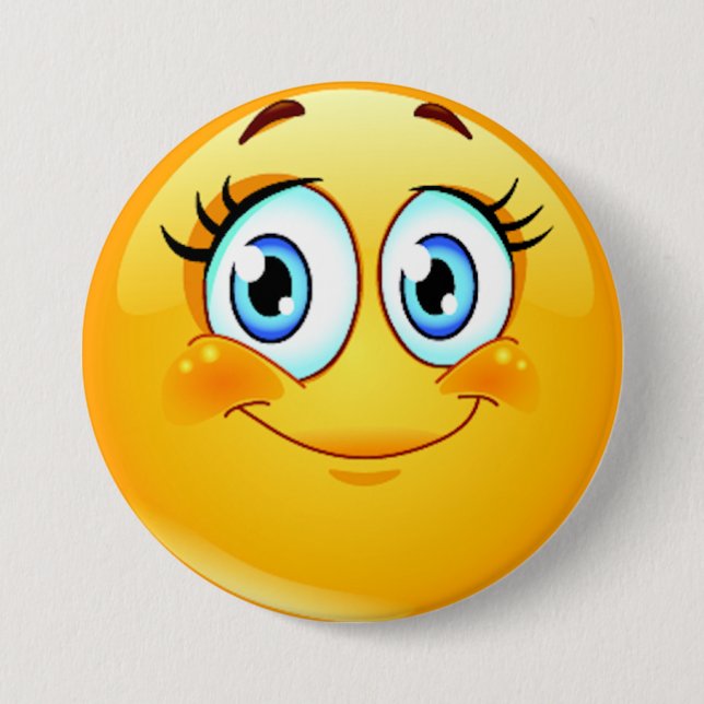 Badge Rond 7,6 Cm BOUTON SMILE par SRF (Devant)