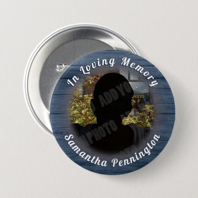 Badge Rond 7,6 Cm Bouton Souvenir de la photo dans l'amour (Devant & derrière)