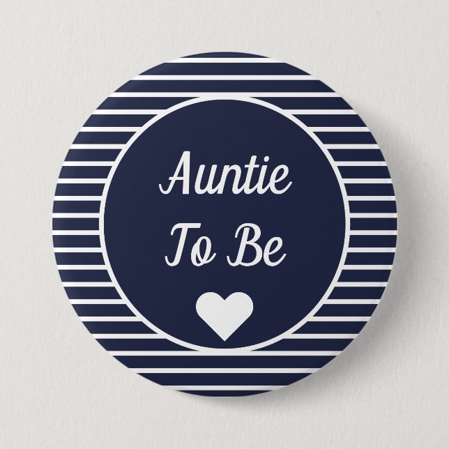 Badge Rond 7,6 Cm Bouton Tante À Baby shower (Devant)