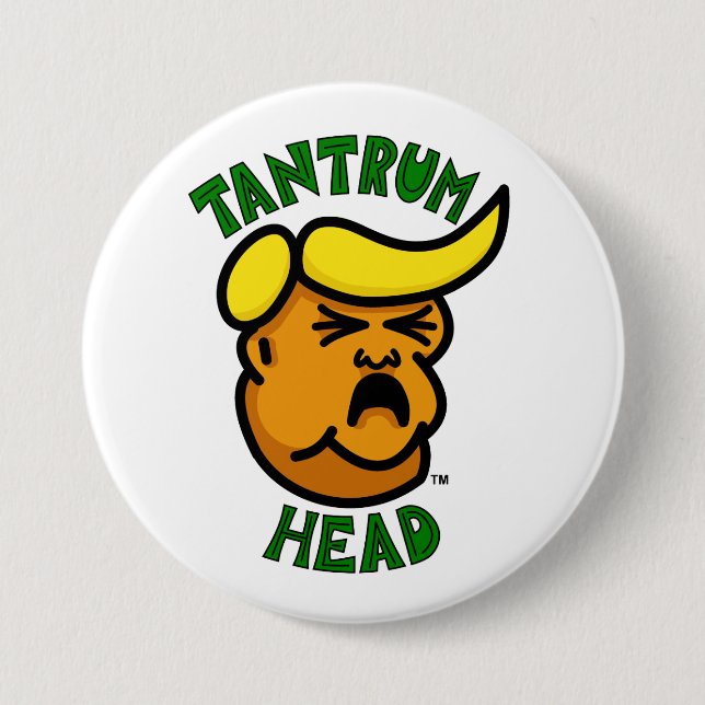 Badge Rond 7,6 Cm Bouton Tantrum Head™ V2 (Devant)