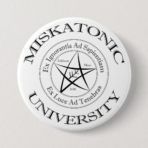 Badge Rond 7,6 Cm Bouton Université Miskatonique