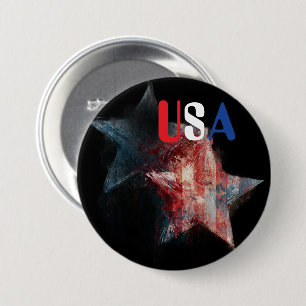 Badge Rond 7,6 Cm Bouton USA