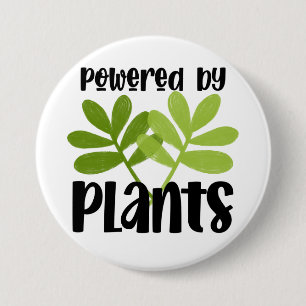 Badge Rond 7,6 Cm Bouton Vegan Plante