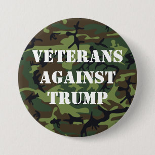 Badge Rond 7,6 Cm Bouton Vétérans contre Trump