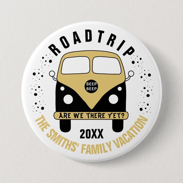 Badge Rond 7,6 Cm Bouton Voyage routier (Devant)