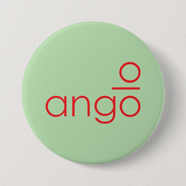 Badge Rond 7,6 Cm Boutons Abstraits ANGOLO - Correctifs d'art texte  (Devant)