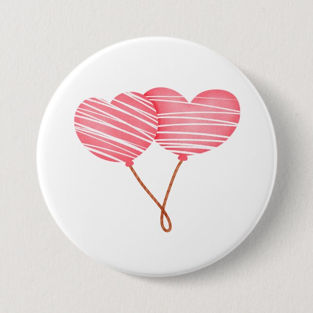 Badge Rond 7,6 Cm Boutons de célébration de l'amour double - En form (Devant)