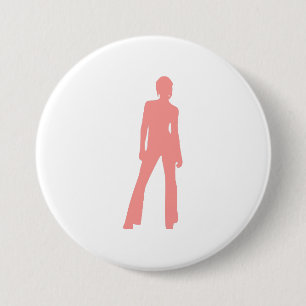 Badge Rond 7,6 Cm Boutons de fille à pantalon chic - Feminine stylis