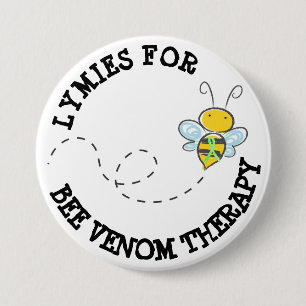 Badge Rond 7,6 Cm Boutons de Lymies pour la thérapie de venin d'abei