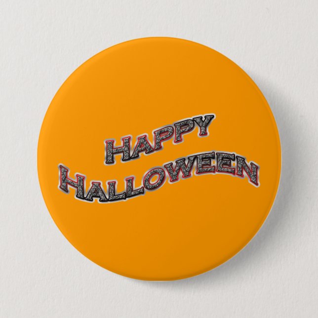 Badge Rond 7,6 Cm Boutons d'Halloween heureux (Devant)