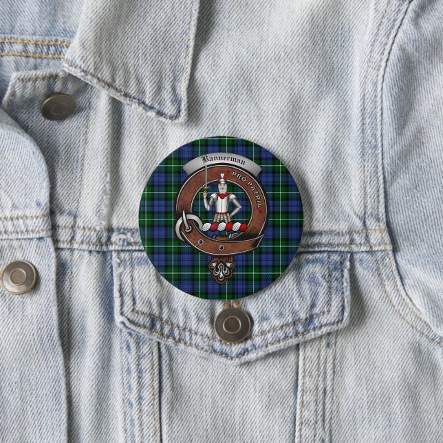 Badge Rond 7,6 Cm Boutons d'insigne de clan Bannerman (En situation)