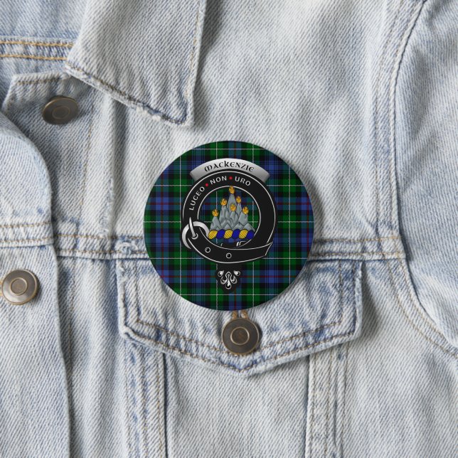 Badge Rond 7,6 Cm Boutons d'insigne de clan MacKenzie (En situation)