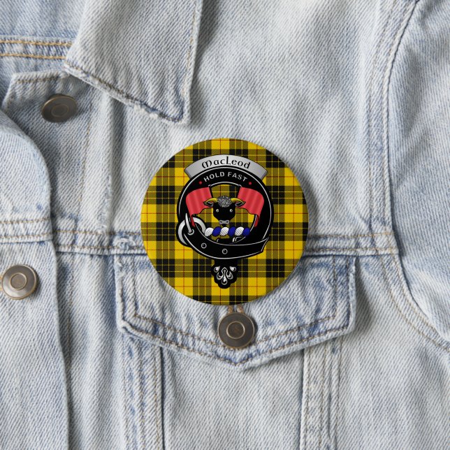 Badge Rond 7,6 Cm Boutons d'insigne de clan MacLeod (En situation)