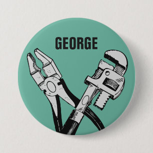 Badge Rond 7,6 Cm Boutons faits sur commande de monogramme et de