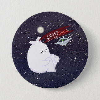 Badge Rond 7,6 Cm Boutons Halloween Enlèvement Alien Fantôme