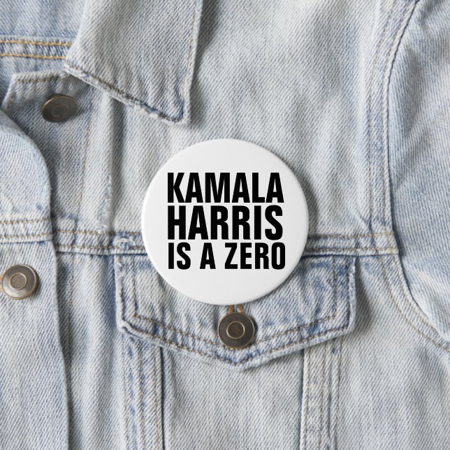 BADGE ROND 7,6 CM BOUTONS KAMALA HARRIS (En situation)