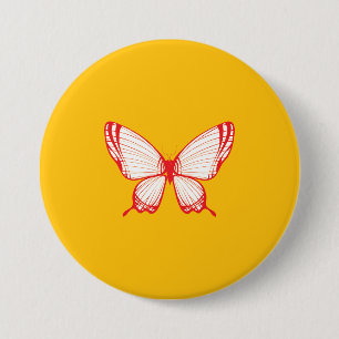 Badge Rond 7,6 Cm Boutons papillon élégants - Aiguille délicate