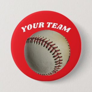 BADGE ROND 7,6 CM BOUTONS PERSONNALISÉS DE L'ÉQUIPE DE BASEBALL