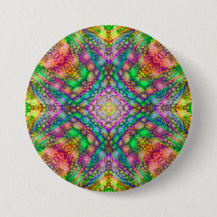Badge Rond 7,6 Cm Boutons psychédéliques, carré ou rond