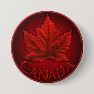 Badge Rond 7,6 Cm Boutons souvenir Canada Drapeau Érable Feuille Éra