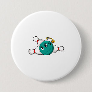 Badge Rond 7,6 Cm Bowling Bowling Bowling Bowling