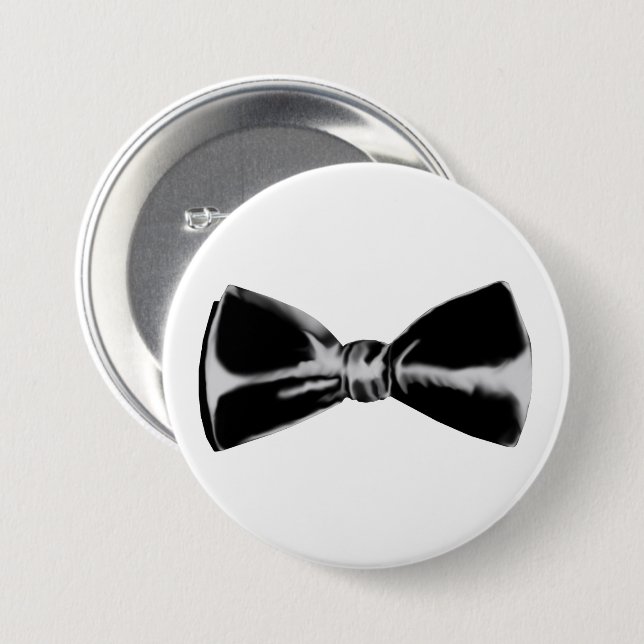 Badge Rond 7,6 Cm Bowti noir (Devant & derrière)