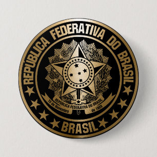 Badge Rond 7,6 Cm Brasil
