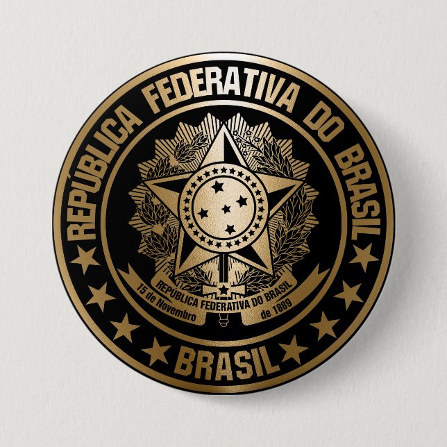 Badge Rond 7,6 Cm Brasil (Devant)