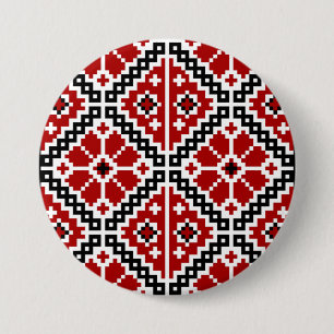 Badge Rond 7,6 Cm Broderie ukrainienne