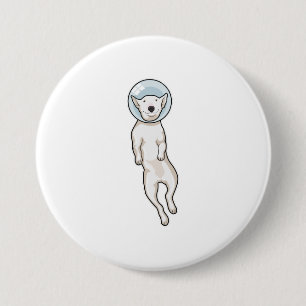 Badge Rond 7,6 Cm Bull Terrier Space