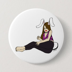 Badge Rond 7,6 Cm bunnygirl 