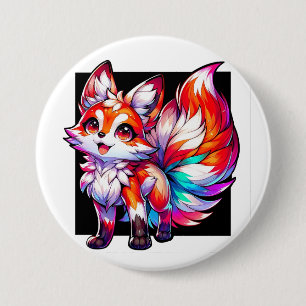 Badge Rond 7,6 Cm Button de renard