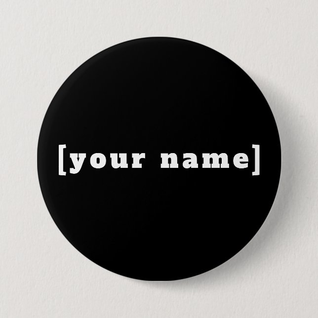 Badge Rond 7,6 Cm Button noir et blanc (Devant)