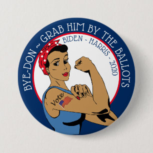 Badge Rond 7,6 Cm BYE-DON 2020 Soutien de Biden Harris, attrapez-le
