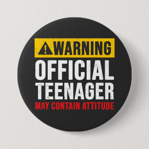 Badge Rond 7,6 Cm Cadeau d'anniversaire officiel d'adolescent 13 ans