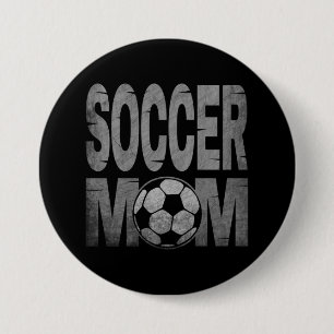 BADGE ROND 7,6 CM CADEAU DE MÈRE DE FOOT