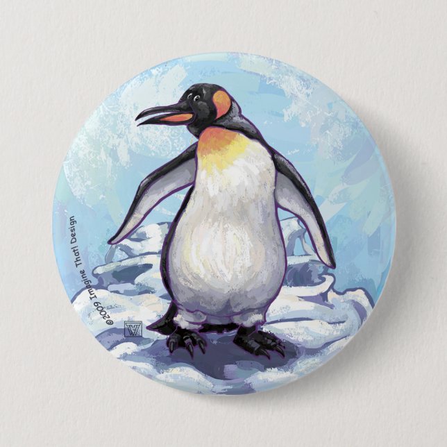 Badge Rond 7,6 Cm Cadeaux et accessoires de pingouin (Devant)