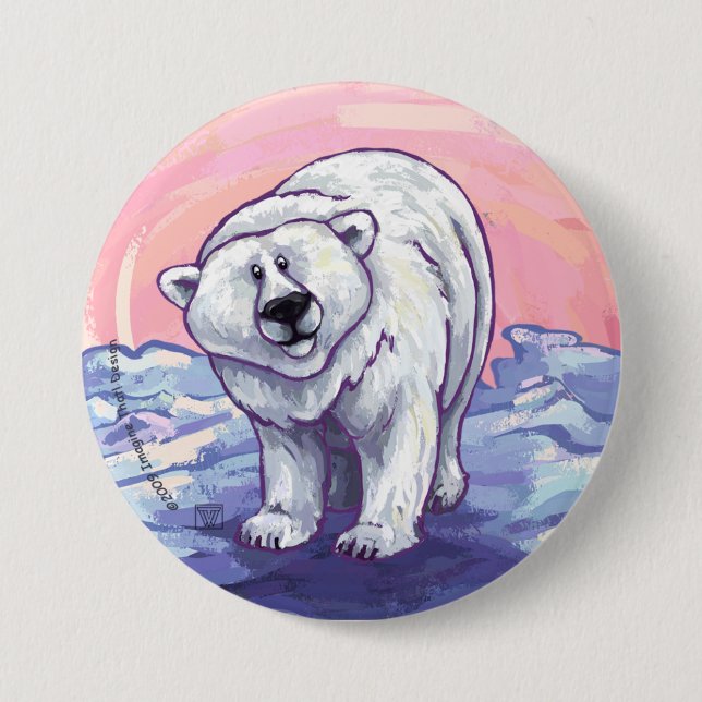 Badge Rond 7,6 Cm Cadeaux et accessoires d'ours polaire (Devant)
