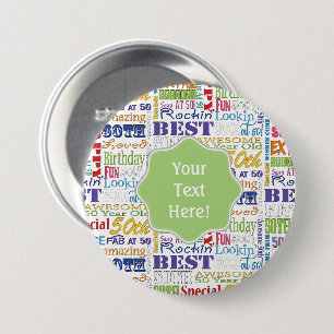 Badge Rond 7,6 Cm Cadeaux Uniques Et Spéciaux 50e Anniversaire