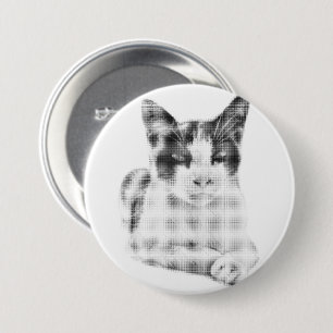 Badge Rond 7,6 Cm Calicot Rétro Demi-Teinte