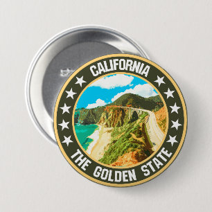 Badge Rond 7,6 Cm Californie
