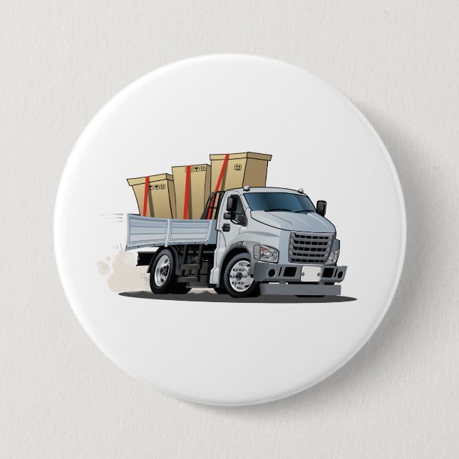 Badge Rond 7,6 Cm Camion de dessin (Devant)